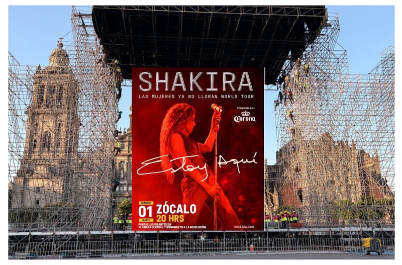 Concierto Shakira en el Zócalo de la CDMX