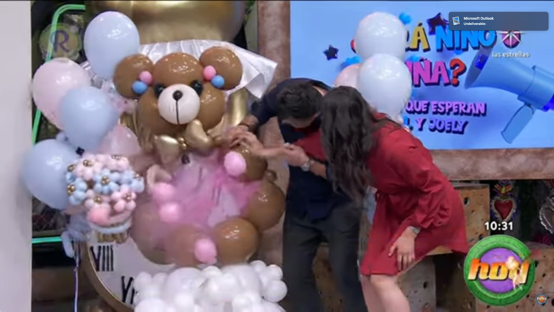 El conductor reveló el sexo de su bebé en el programa "Hoy"