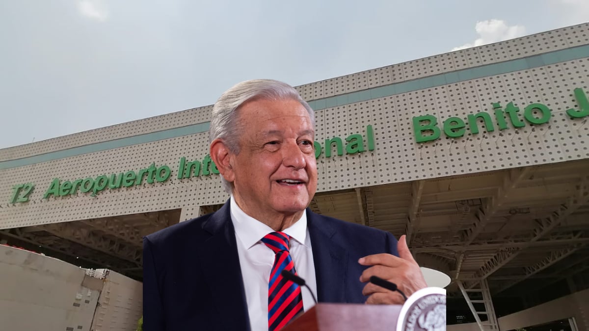 El presidente habló de la saturación que hay en el Aeropuerto Internacional de la Ciudad de México.