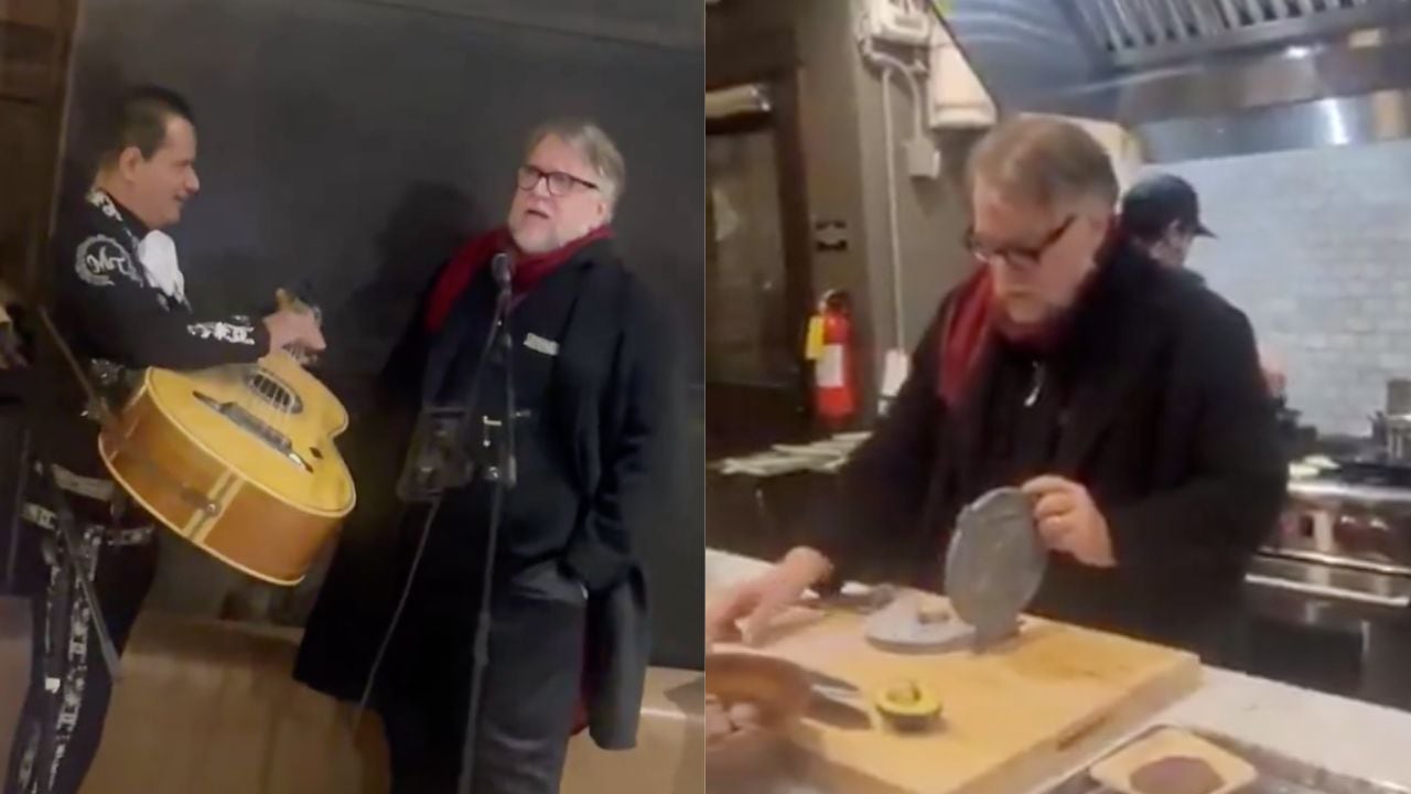 Guillermo del Toro cantando y haciendo tortillas