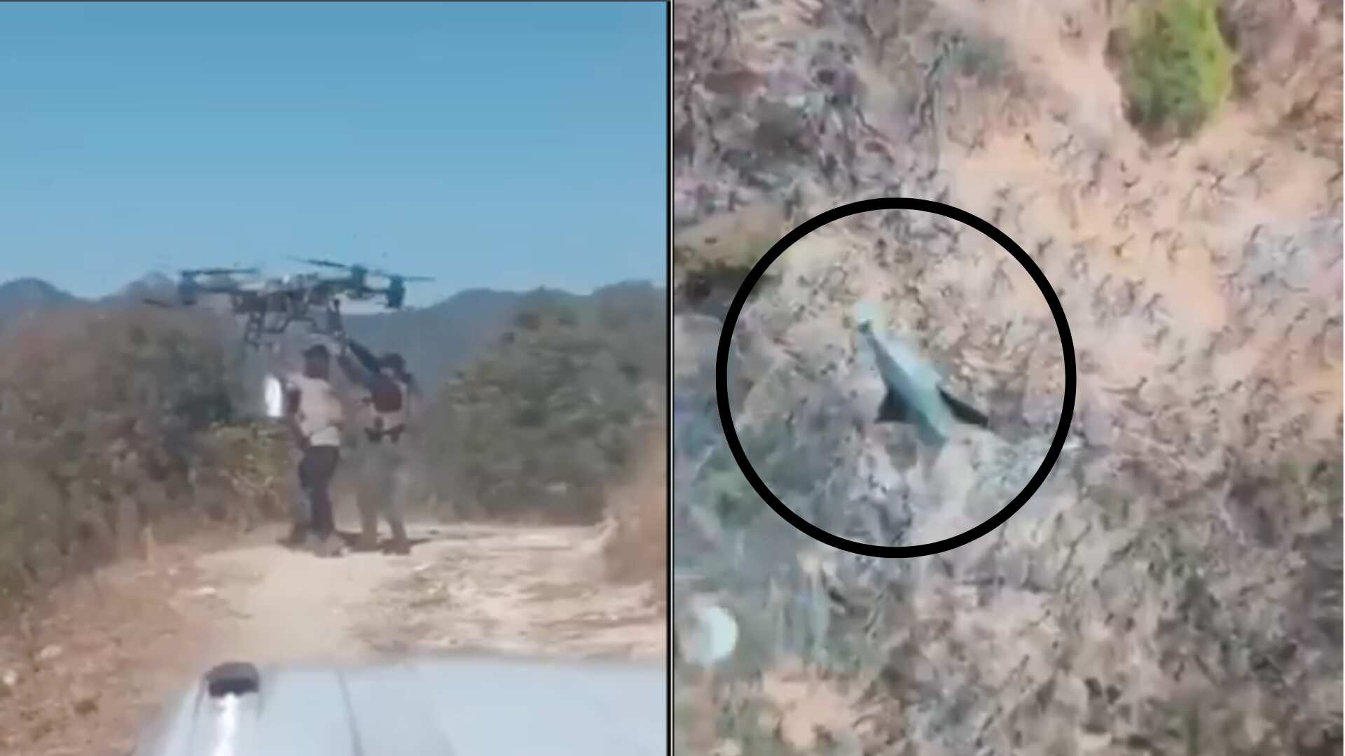 "Los Chapitos" usando drones para el tralado de armamento