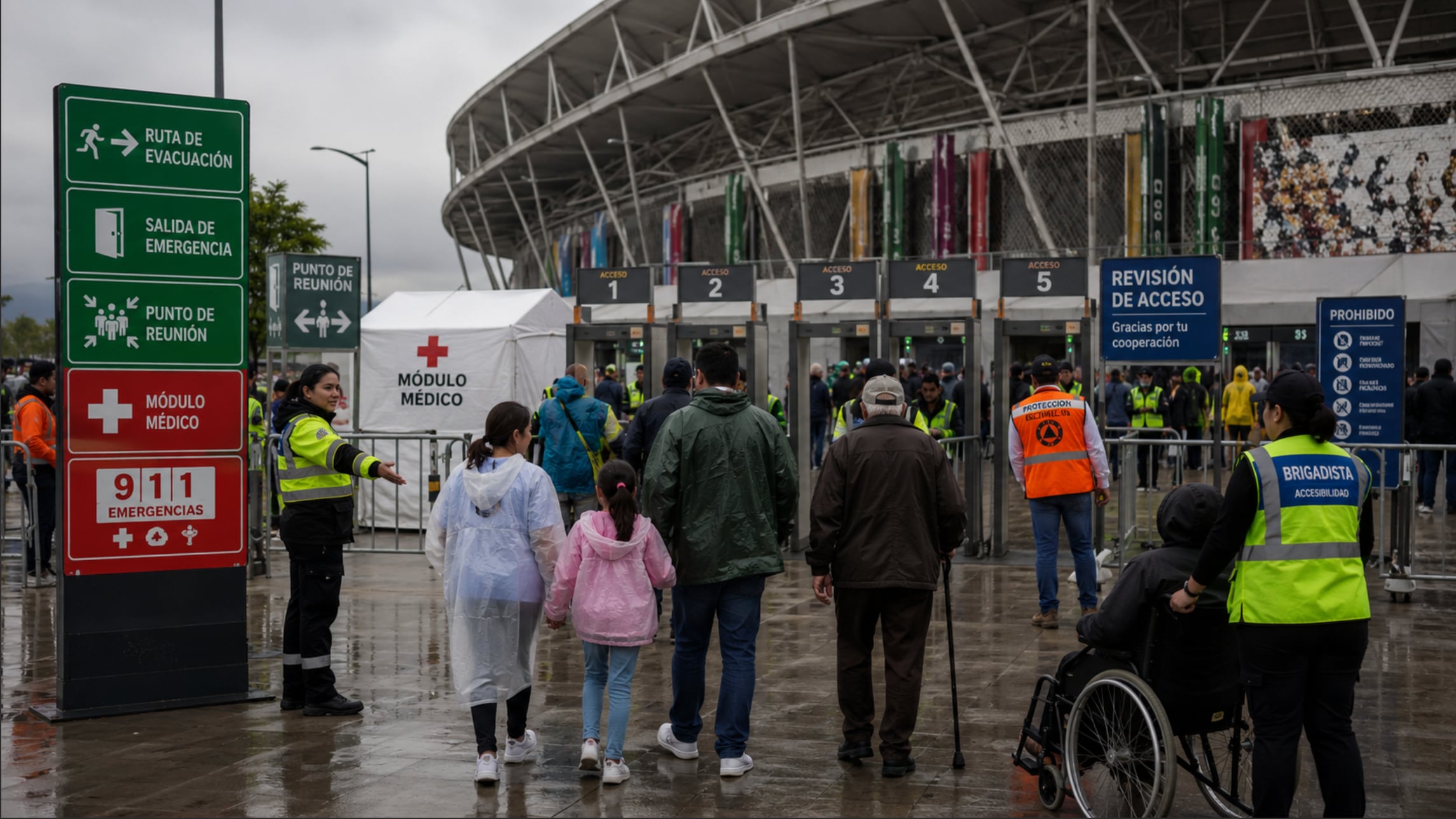 Medidas de seguridad al asistir a un estadio