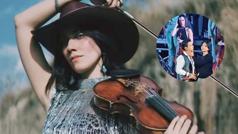 La violinista que se volvió viral en el concierto del cantante, envió un mensaje a través de redes