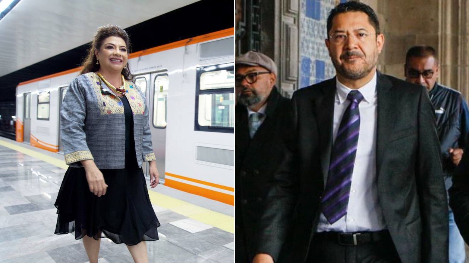 Clara Brugada y Martí Batres.