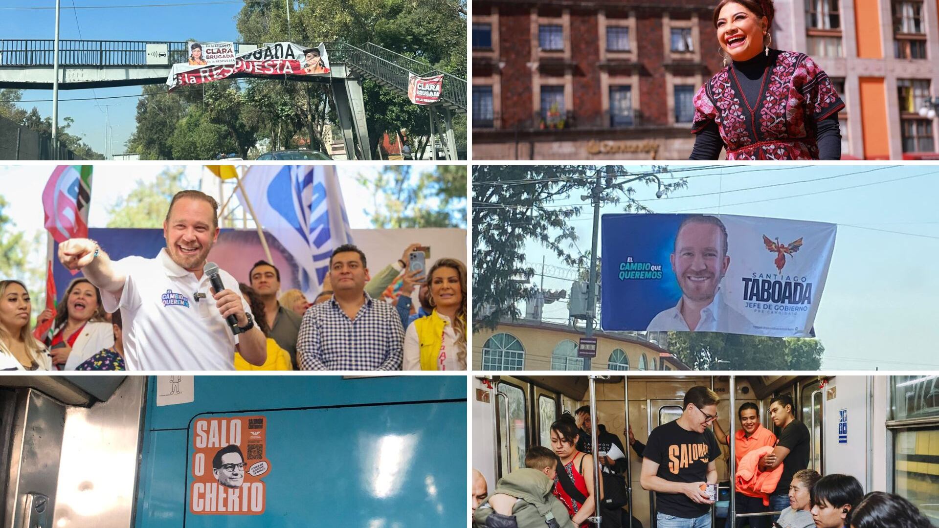 Clara Brugada, Santiago Taboada y Salomón Chertorivski.