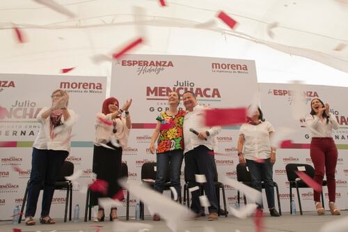 Sheinbaum, Sansores y Vizcaíno dan espaldarazo a Julio Menchaca en Pachuca