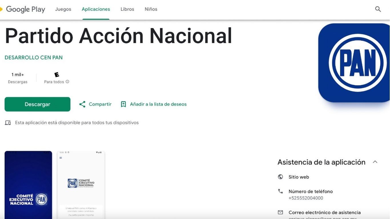 App del Partido Acción Nacional