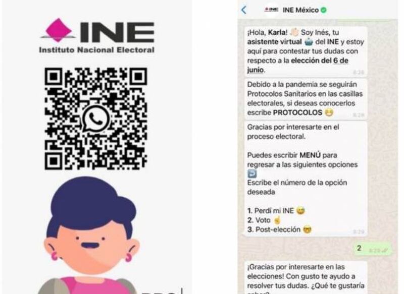 INE chatbot Inés