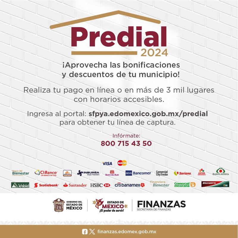 Gobierno del Estado de México abre sitios web para realizar pago de predial y agua