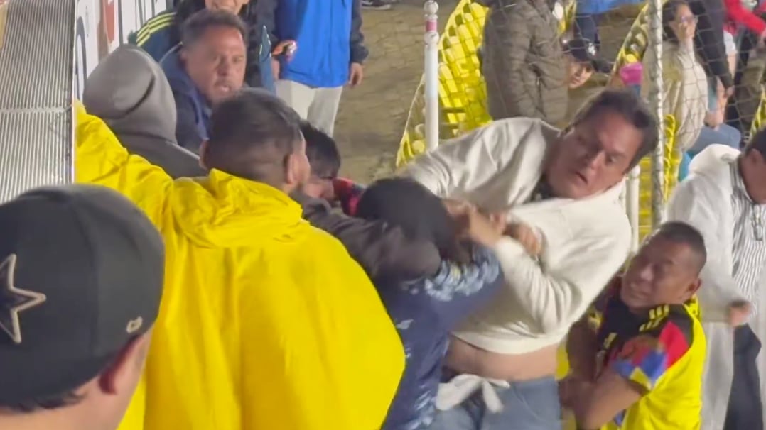 Aficionados del América se agarraron a golpes.