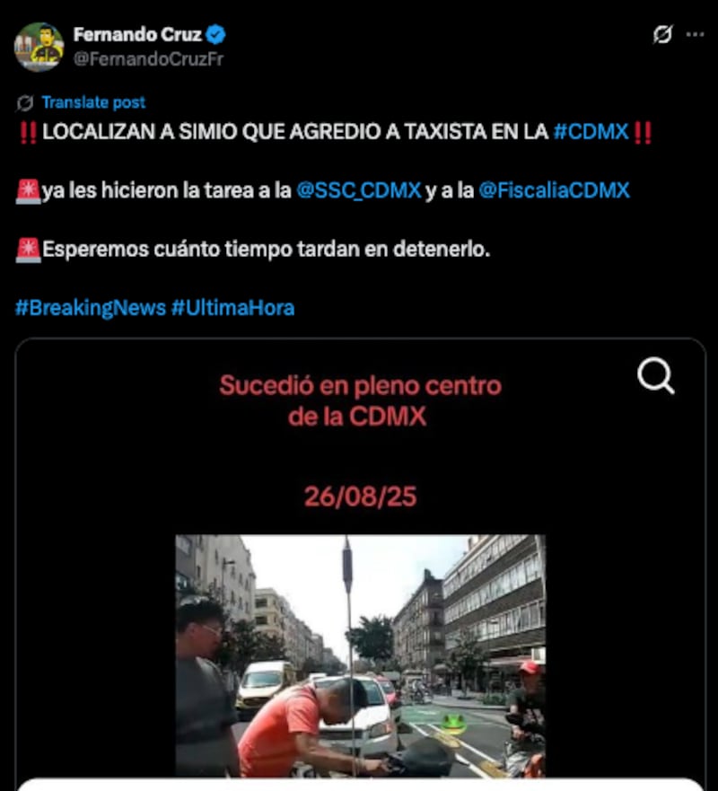 Usuarios identifican a motociclista agresor