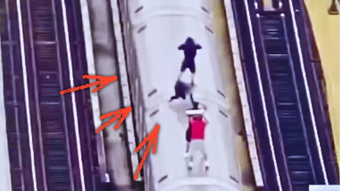 ‘subway surfing’ en Nueva York