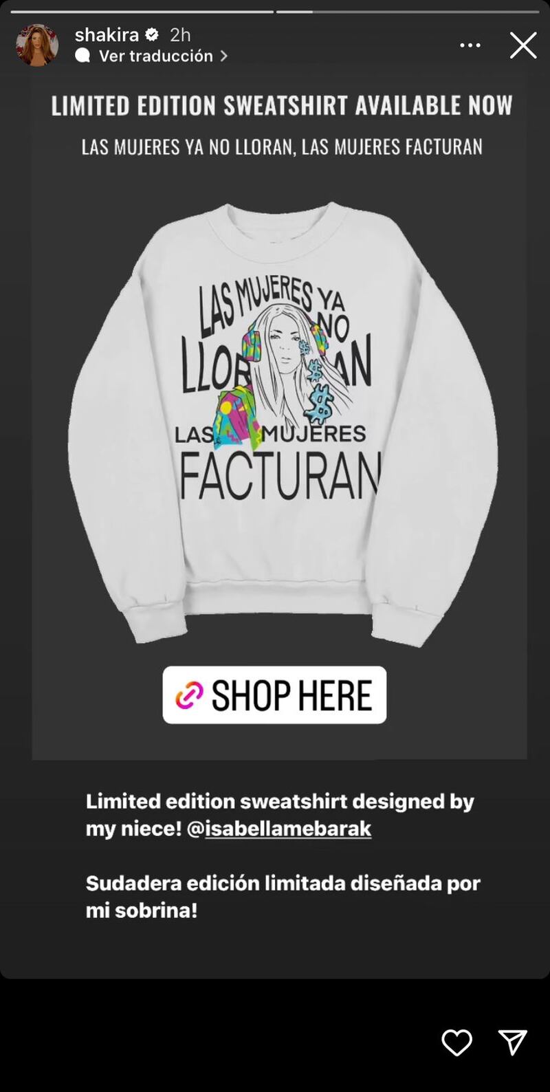 Sudadera de Shakira