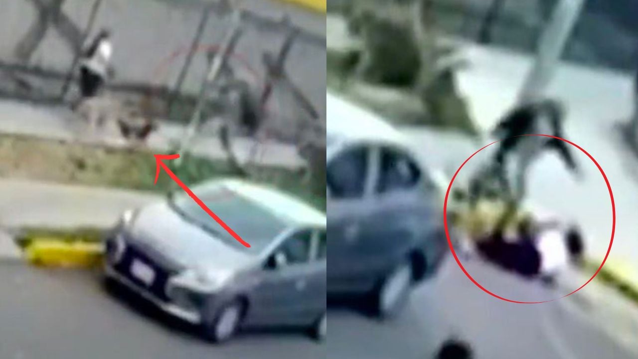 Hombre patea brutalmente a mujer