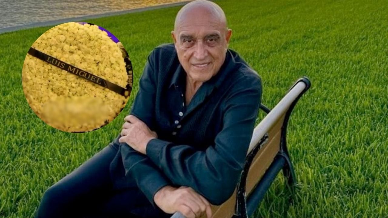El cantante envió una corona de 500 rosas blancas para despedir a Pedro Torres