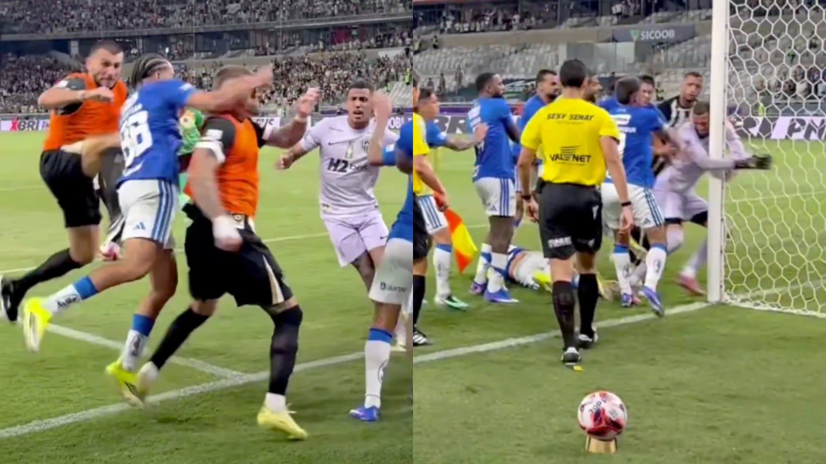 La final del Campeonato Mineiro tuvo una pelea escandalosa.