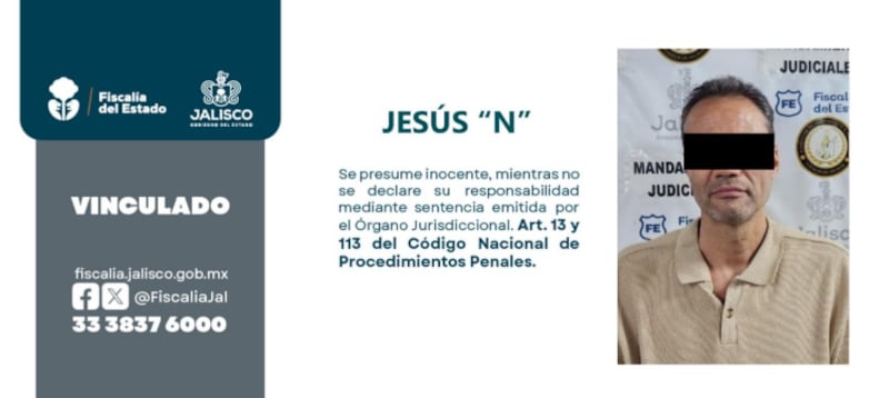 CORTESÍA/ FISCALÍA DEL ESTADO DE JALISCO