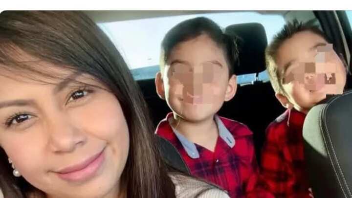 Erika está grave y sus hijos perdieron la vida.