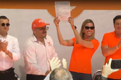 Mariana Rodríguez se registra como aspirante a la alcaldía de Monterrey con MC