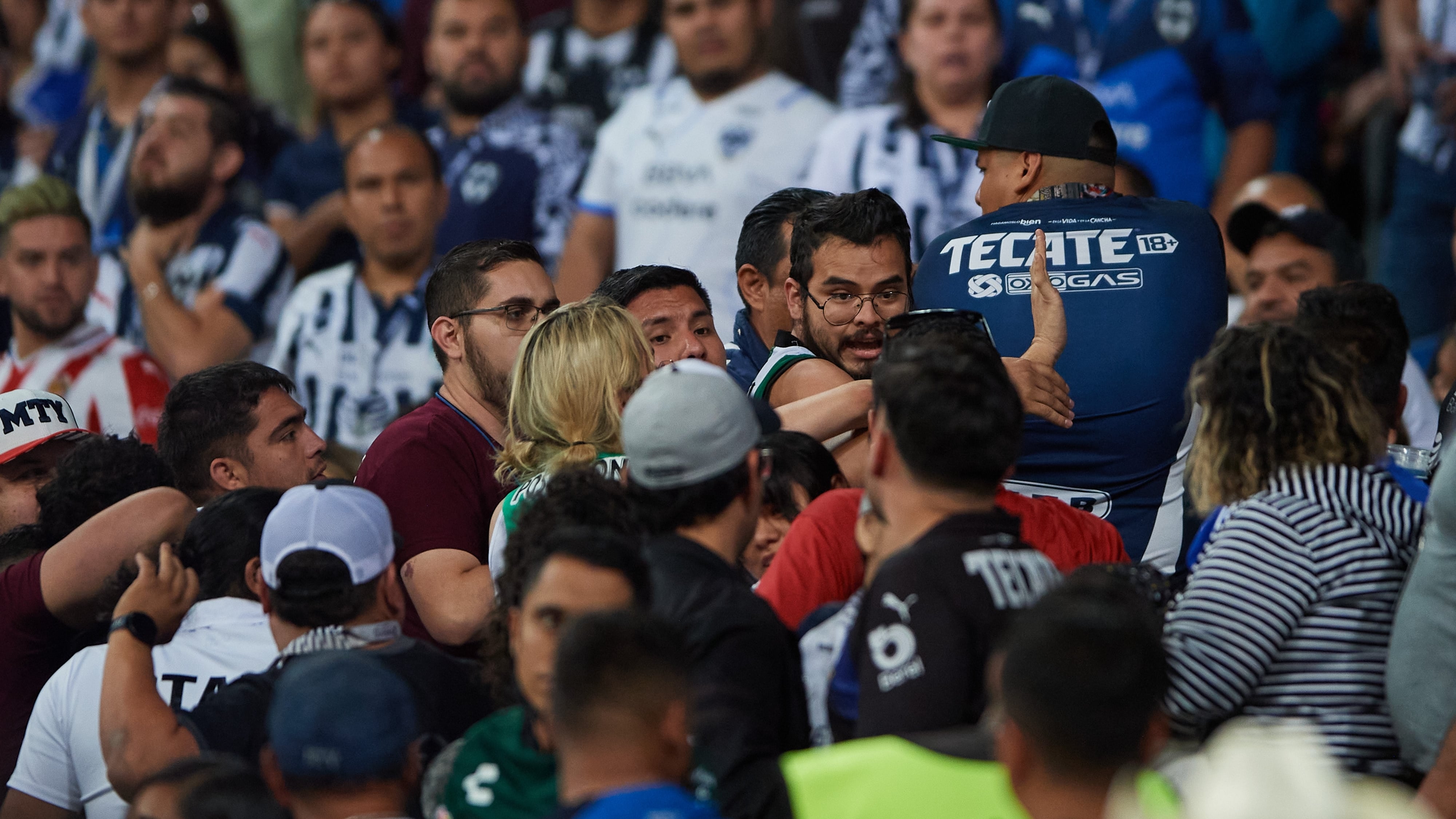 La bronca se llevó a cabo en las tribunas del estadio