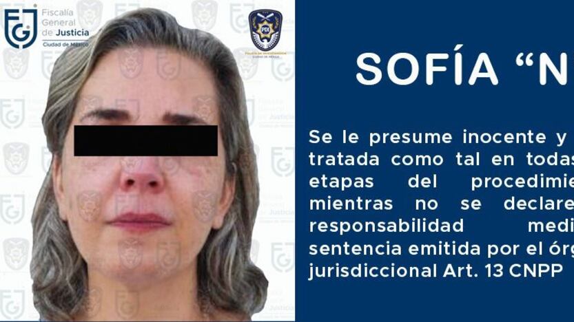 Sofía "N" fue capturada en CDMX.