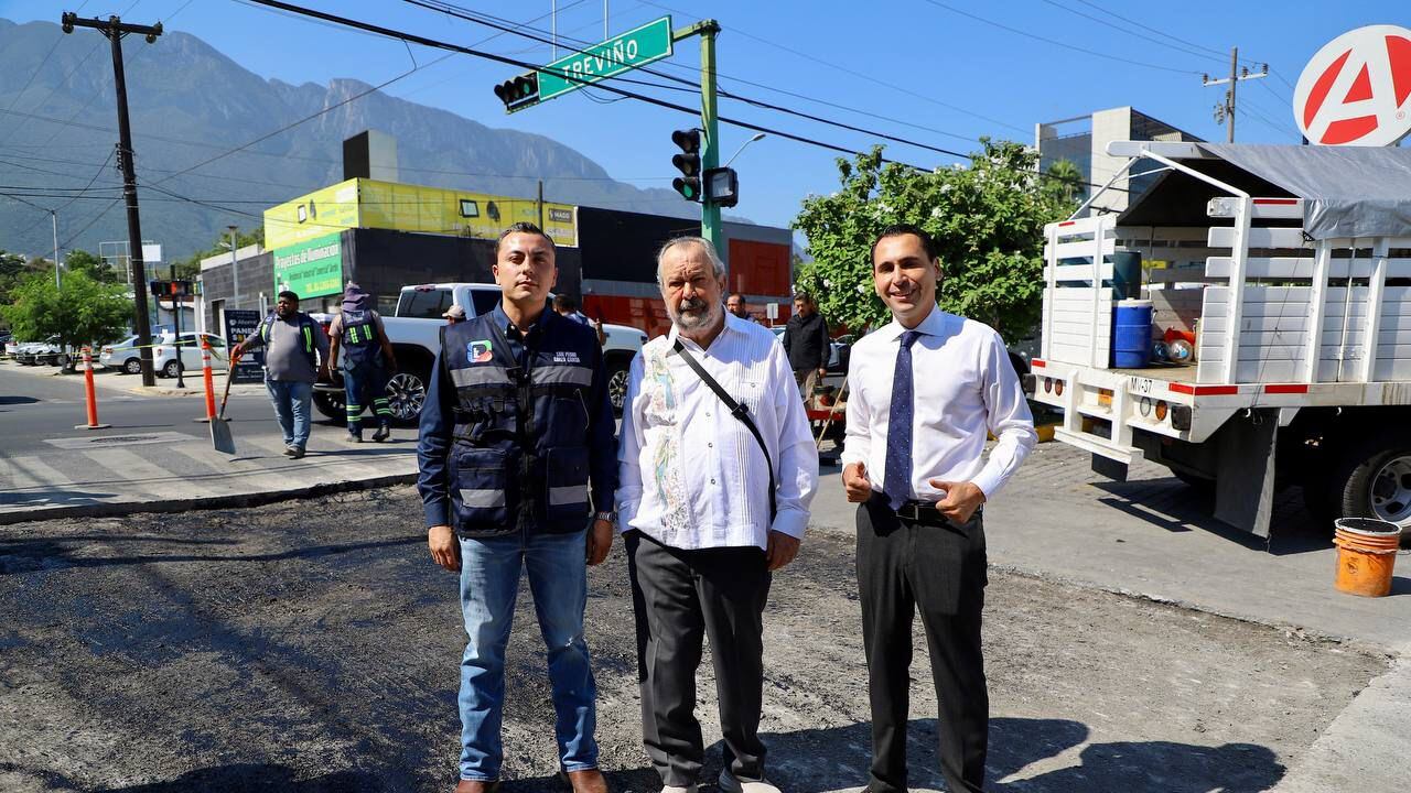 Fernández supervisó el inicio de los trabajos junto a Miguel Ángel Ávila Jaime, titular de la Secretaría de Servicios Públicos y Medio Ambiente y Luis Susarrey, quien fue coordinador de transición.