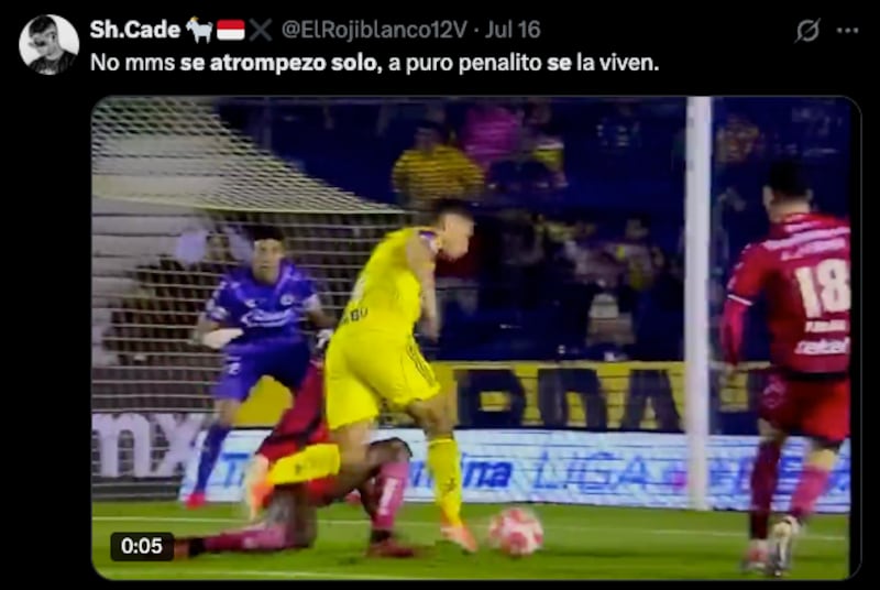 “Se atrompezó solo”