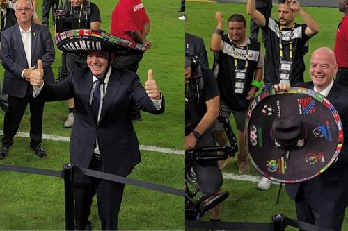 El presidente de la FIFA se pone el sombrero del ‘Caramelo’ y celebra la Copa Oro con México