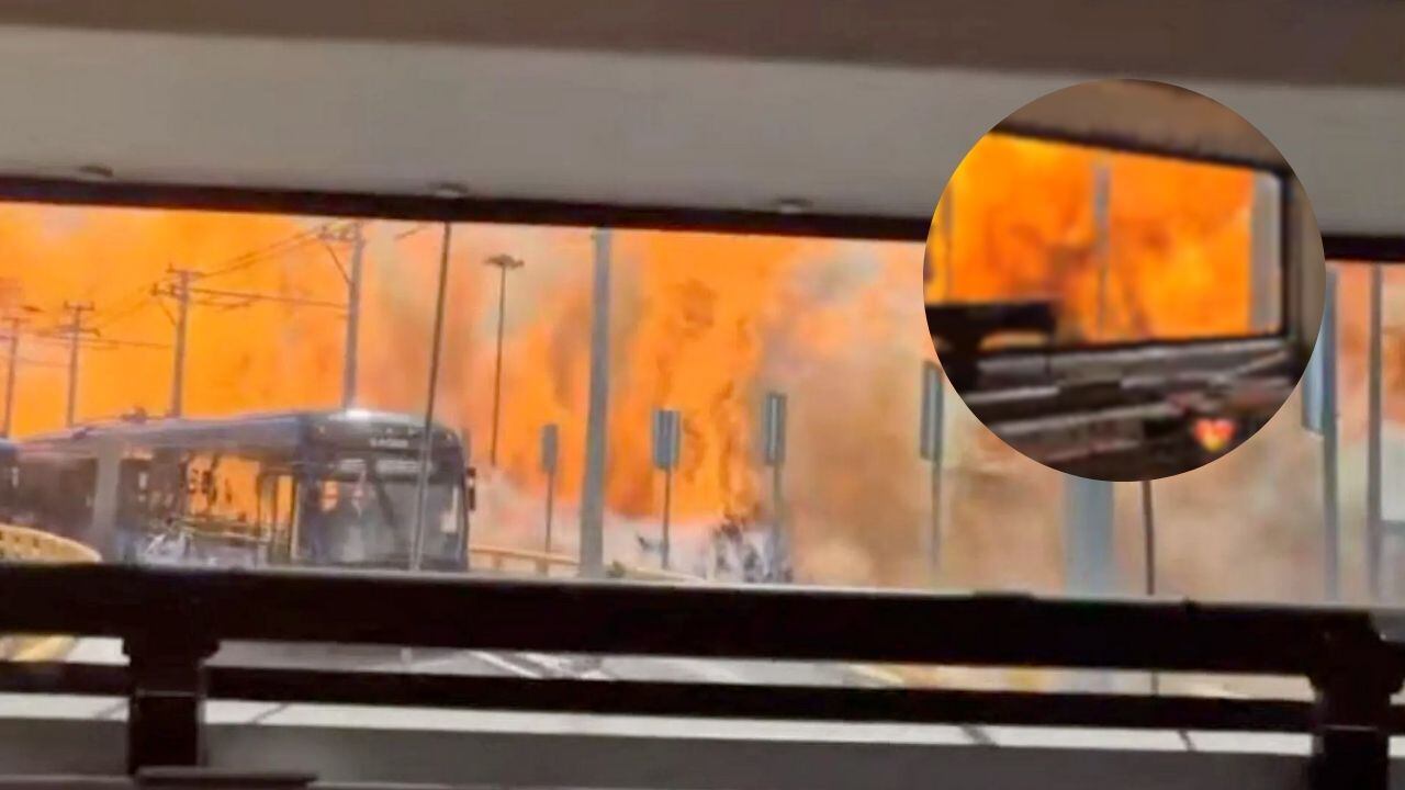 En redes sociales se hizo viral la reacción de una mujer que temía ser alcanzada por las llamas cuando viajaba en el trolebús.