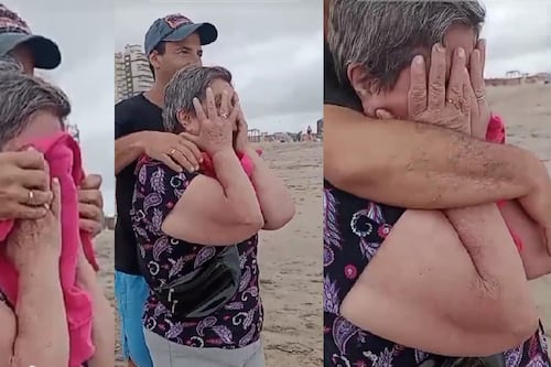 Llevó a su mamá de 72 años a conocer el mar y su reacción se hizo viral