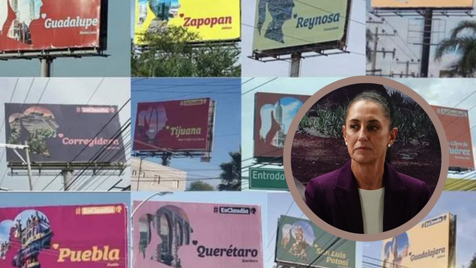 Diputados de Morena bajan espectaculares sobre Sheinbaum