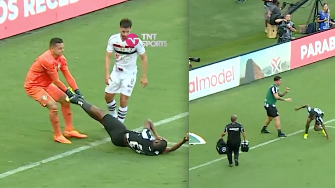 futbolista de Botafogo arrastrado