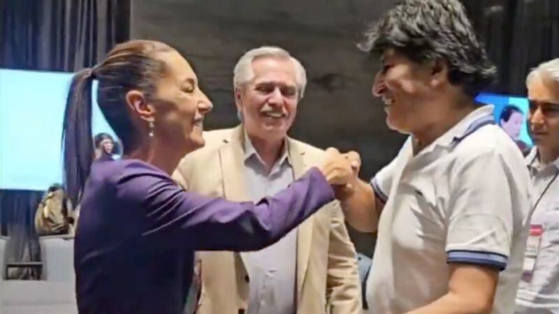 Evo Morales y Alberto Fernández se reúnen con Claudia Sheinbaum