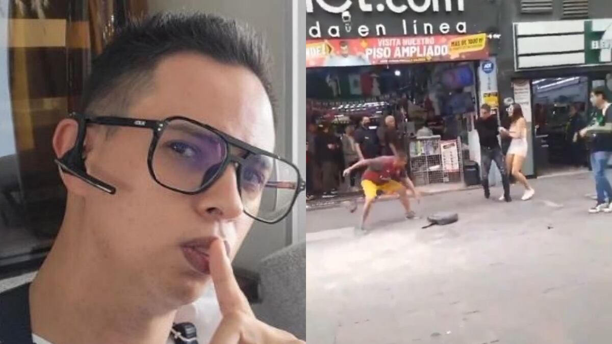 Alex Marín pelea en la calle