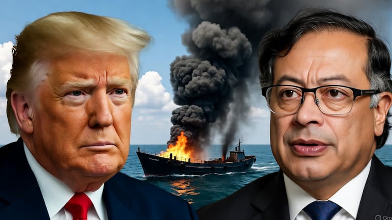 Trump apunta a Petro: EE. UU. destruye narcolancha cerca de las costas de Colombia