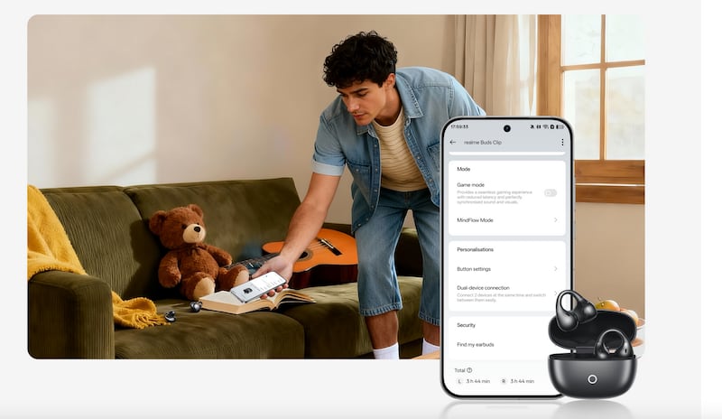 Con diseño ultraligero, resistencia IP55 y conexión multipunto, estos audífonos combinan sonido envolvente, llamadas claras y una función de traducción con IA ideal para viajes y eventos internacionales.