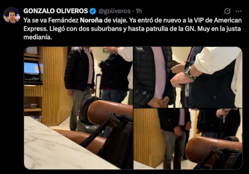 Fernández Noroña sorprende en sala VIP del aeropuerto