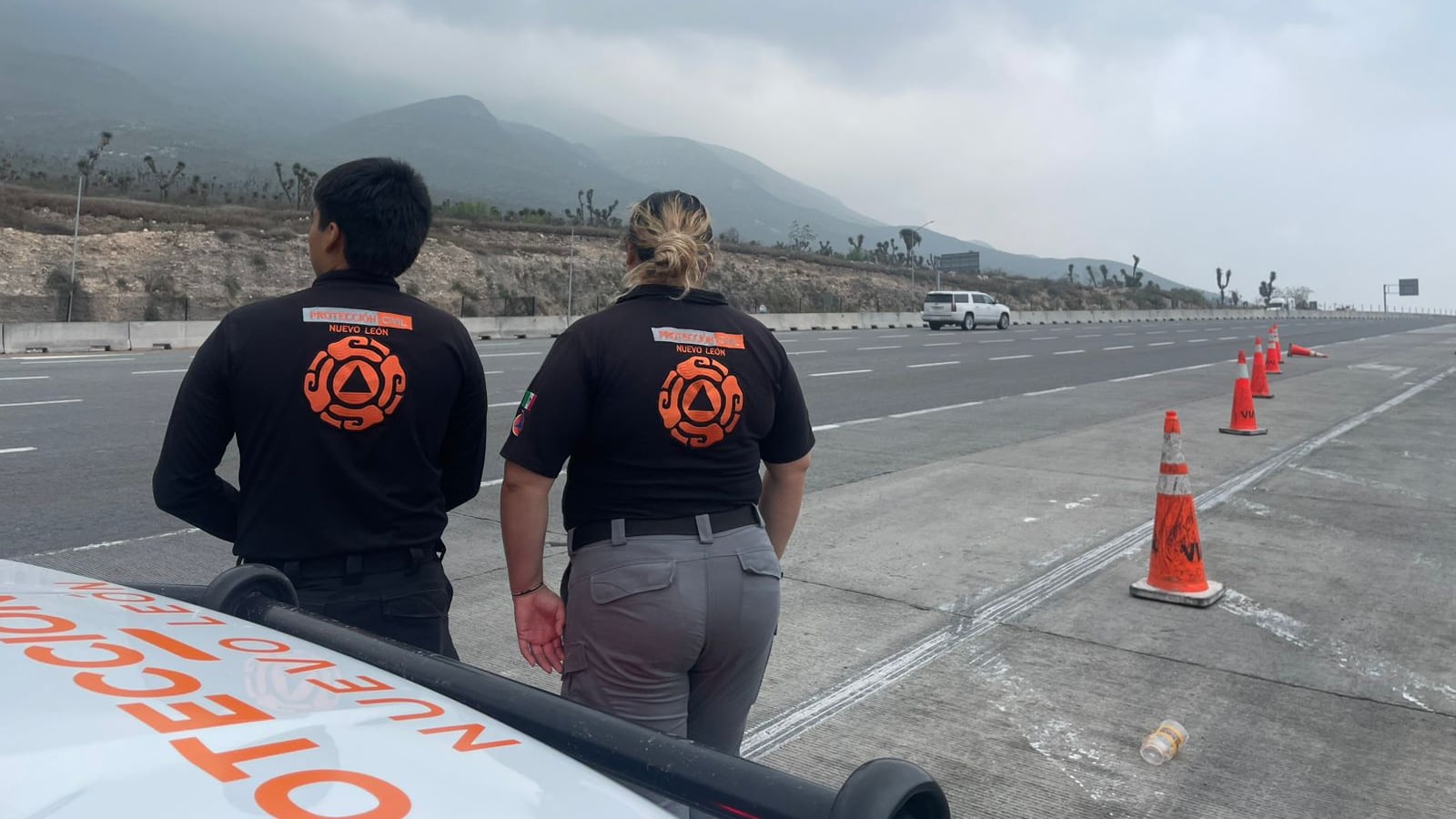 Protección Civil está monitoreando las vías de acceso a Nuevo León.