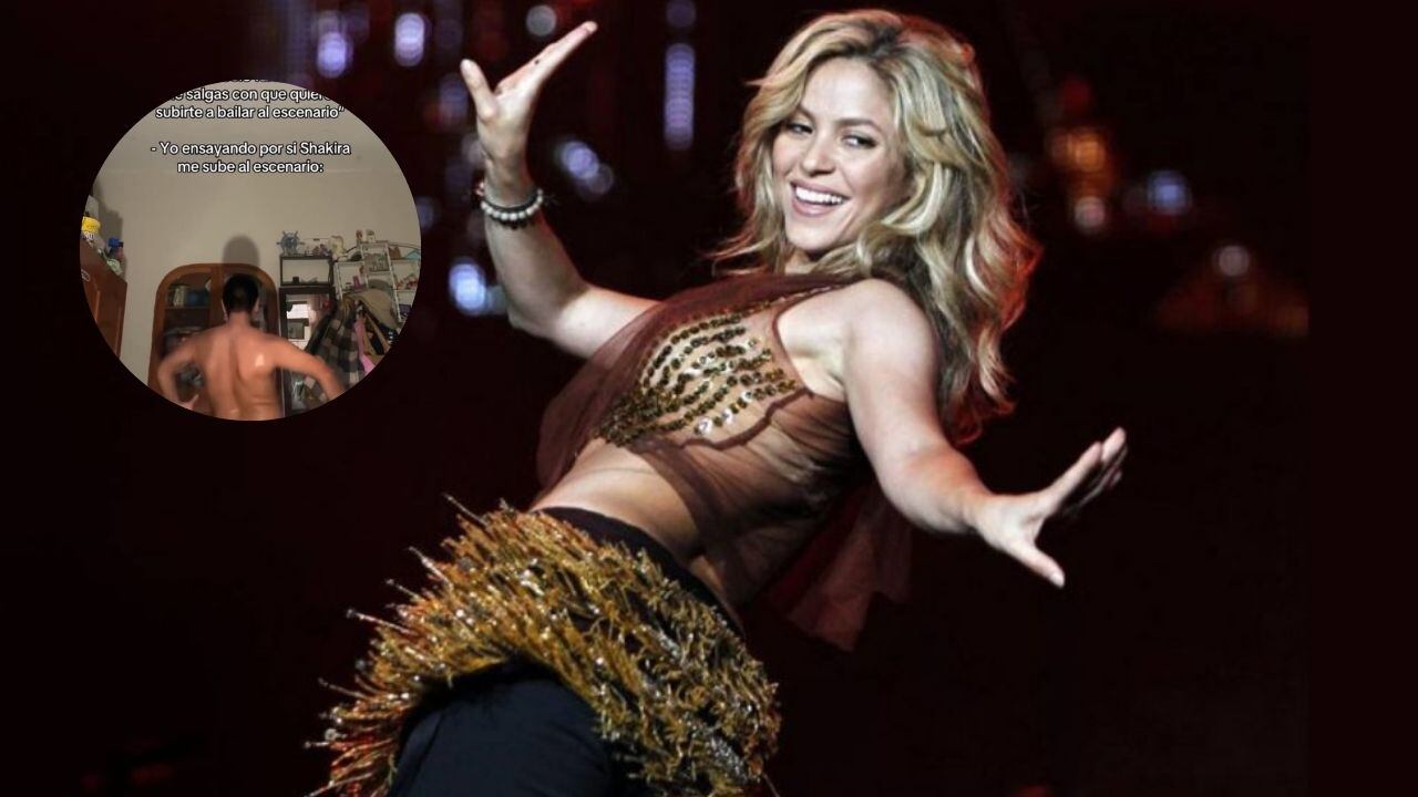 Un hombre peruano se hizo viral al mostrar sus pasos de baile por si Shakira lo sube a bailar.