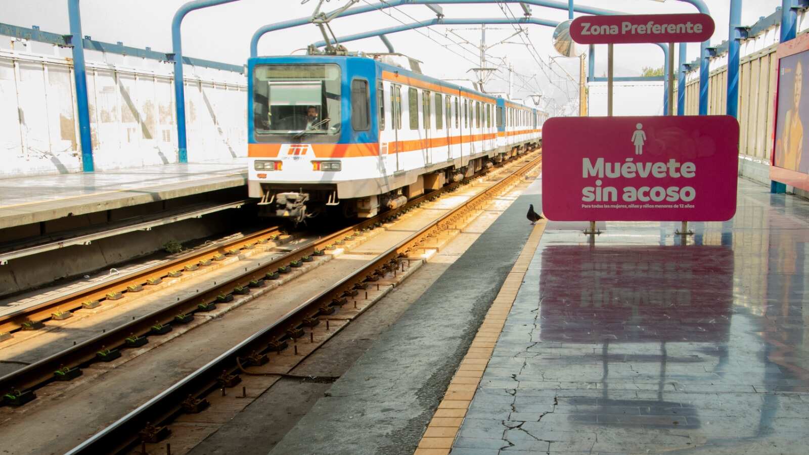 Una mujer que viajaba en el vagón rosa amagó con jalar la palanca de pánico quejándose de la presencia masculina en el furgón.