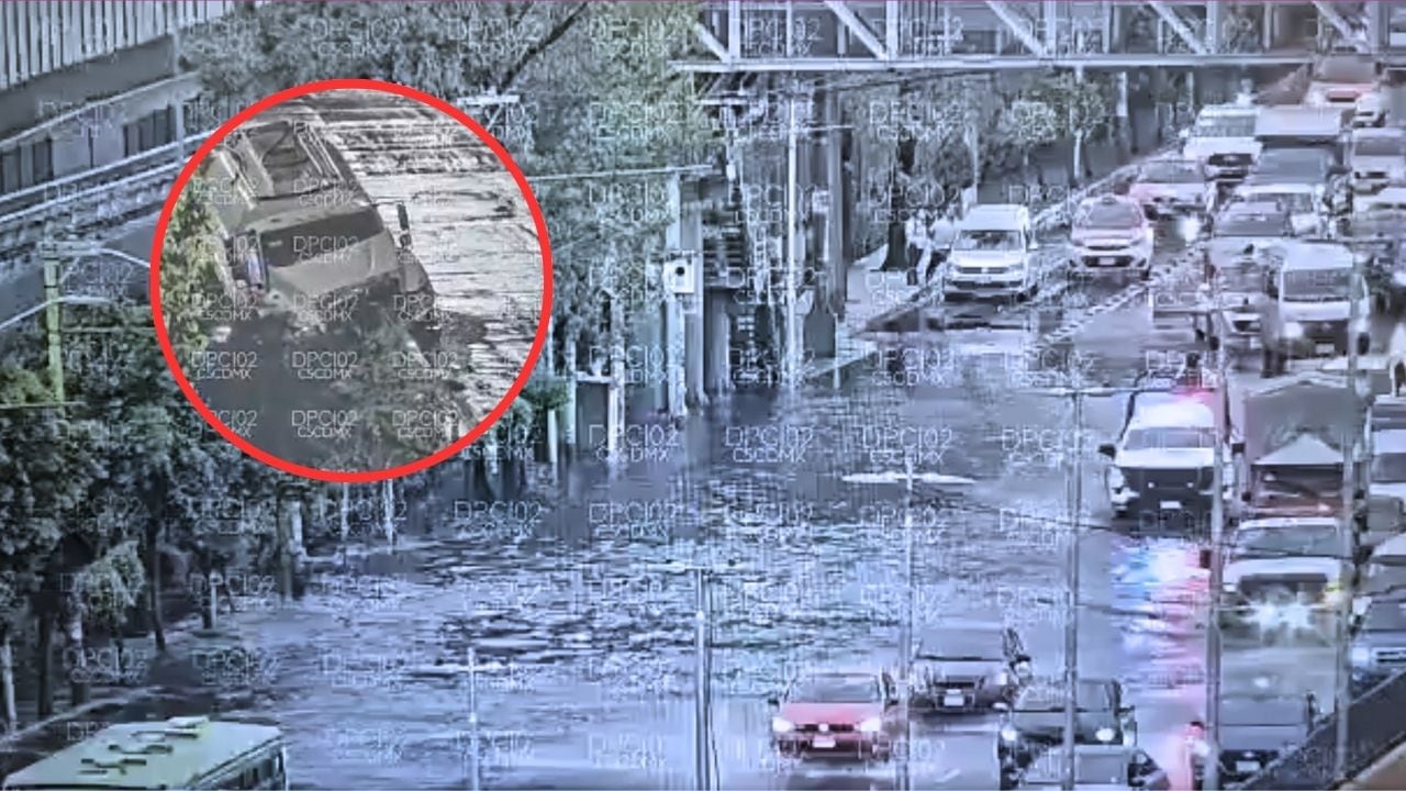 Circuito Interior colapsado: encharcamientos, accidentes y coladeras tapadas por lluvias en CDMX