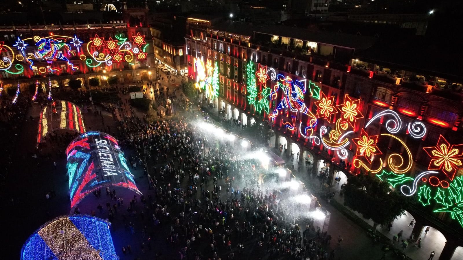 Zócalo alumbrado navideño