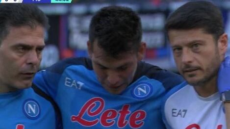 Hirving Lozano no pudo continuar I Cortesía ESPN