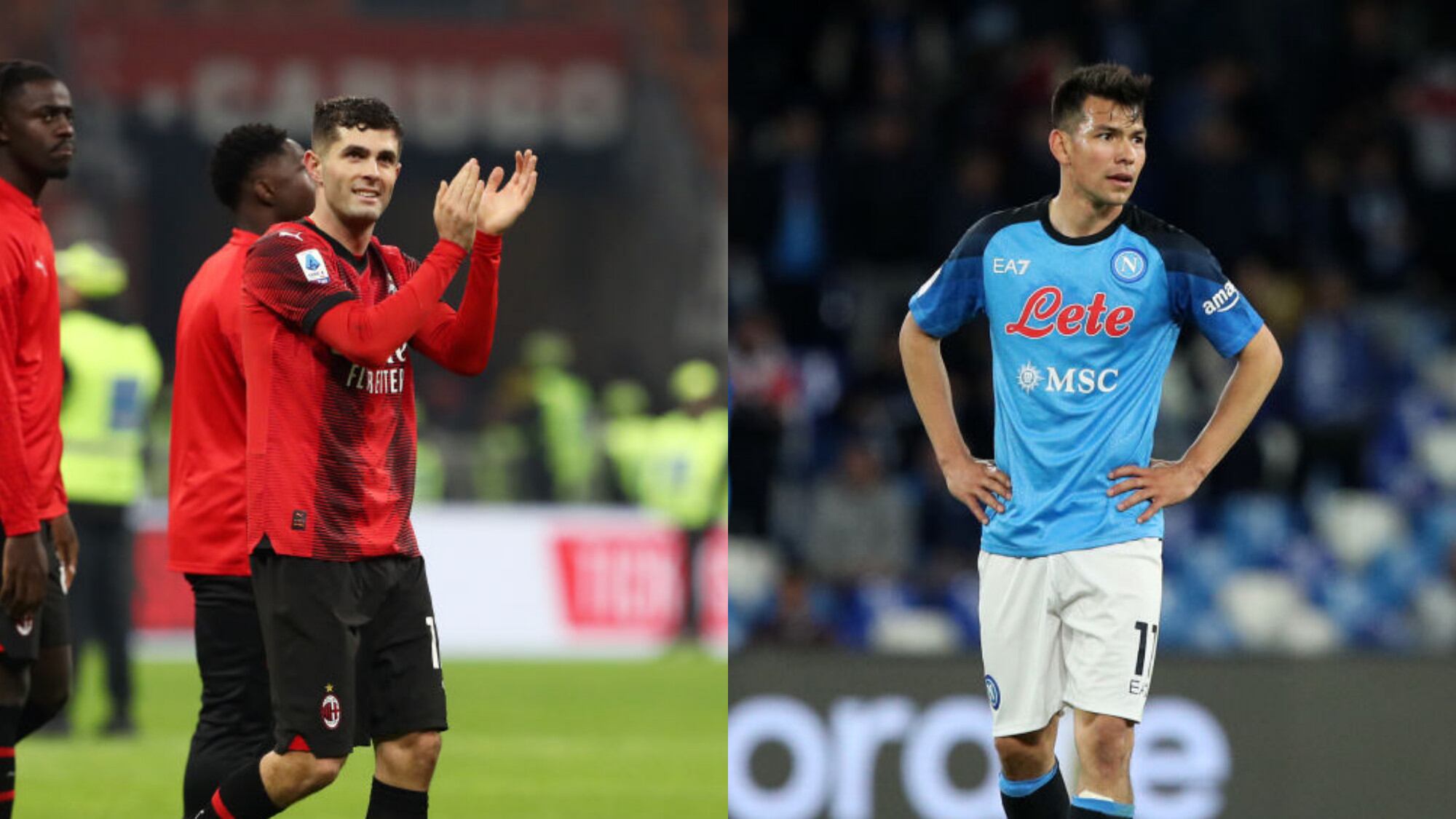 Pulisic llegó al AC Milan cuando Lozano salió del Napoli.