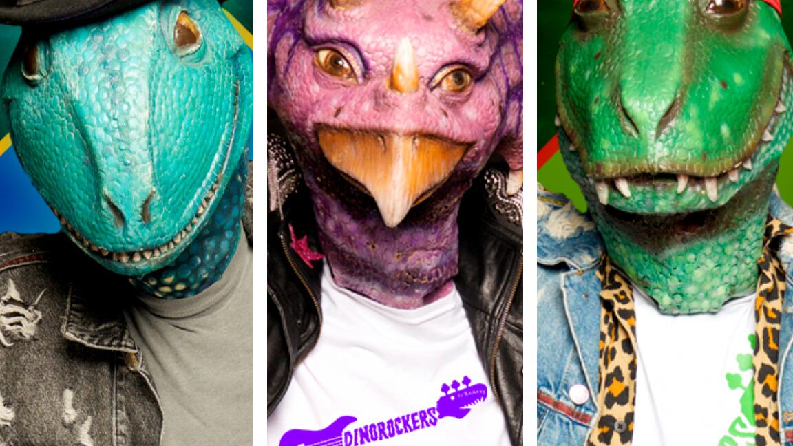 Tres dinosaurios regresan al presente con un mensaje sano y buena onda, el poder de la imaginación.