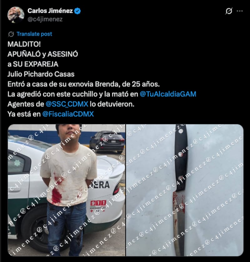 Asesina a su exnovia
