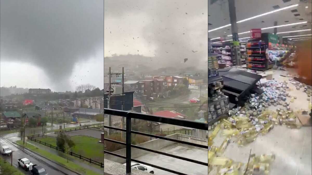 Tornado de gran fuerza sorprende a Chile y deja severos daños
