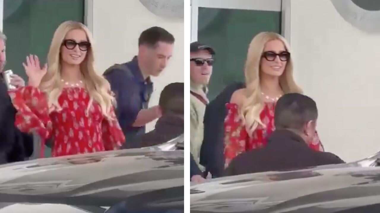 Paris Hilton es captada al llegar a Monterrey