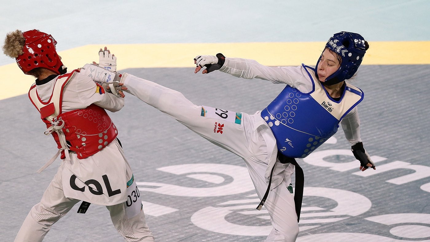 Daniela Souza se bañó en oro en tekwondo.