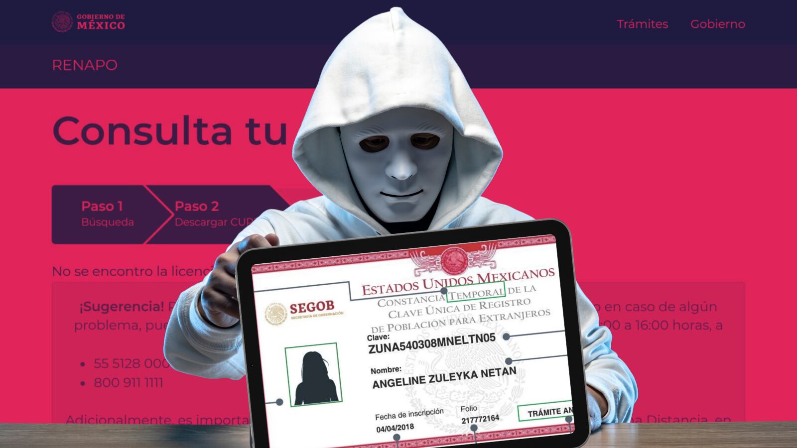 Expertos en ciberseguridad alertan sobre sitios que suplantan portales oficiales para tramitar CURP temporal, distribuyendo archivos maliciosos.